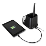 Wellness Series Merge LED Desk Lamp with Wireless Charging, 18.25" High, Black