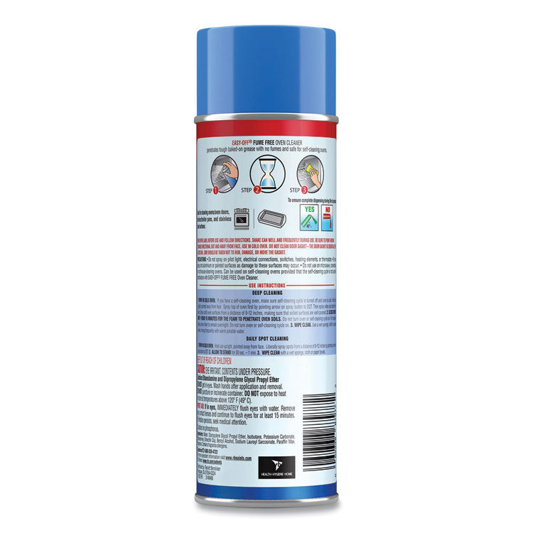 Fume-Free Oven Cleaner, Lemon Scent 14.5 Oz Aerosol Spray, 12/carton