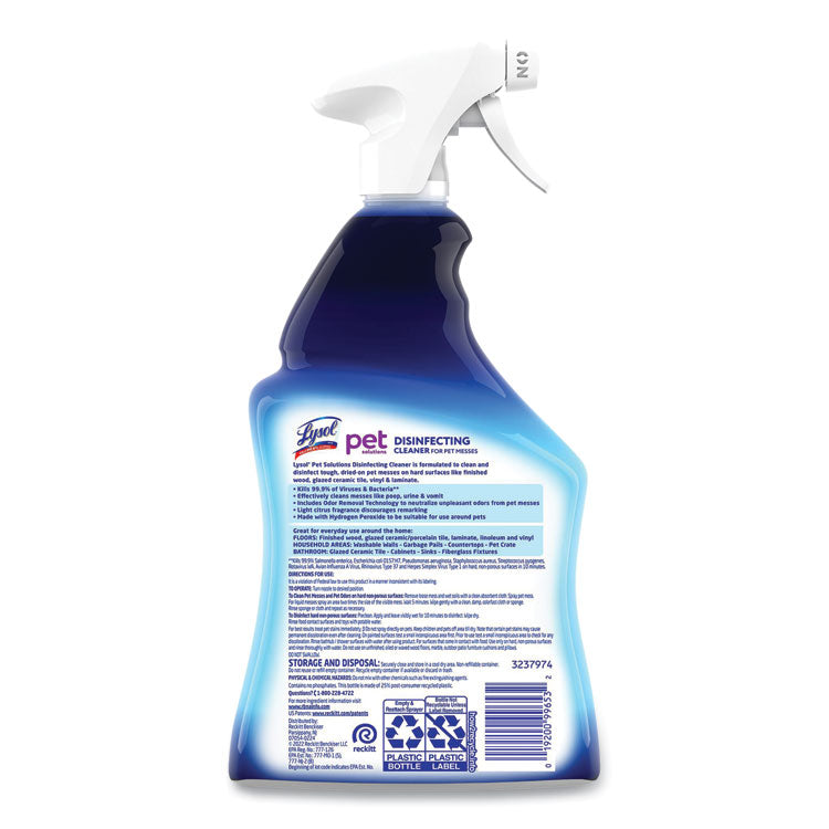 Pet Solutions Disinfecting Cleaner, Citrus Blossom, 32 oz Trigger Bottle, 9/Carton