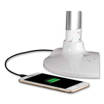 Wellness Series Command LED Desk Lamp with Voice Assistant, 17.75" to 29" High, Silver