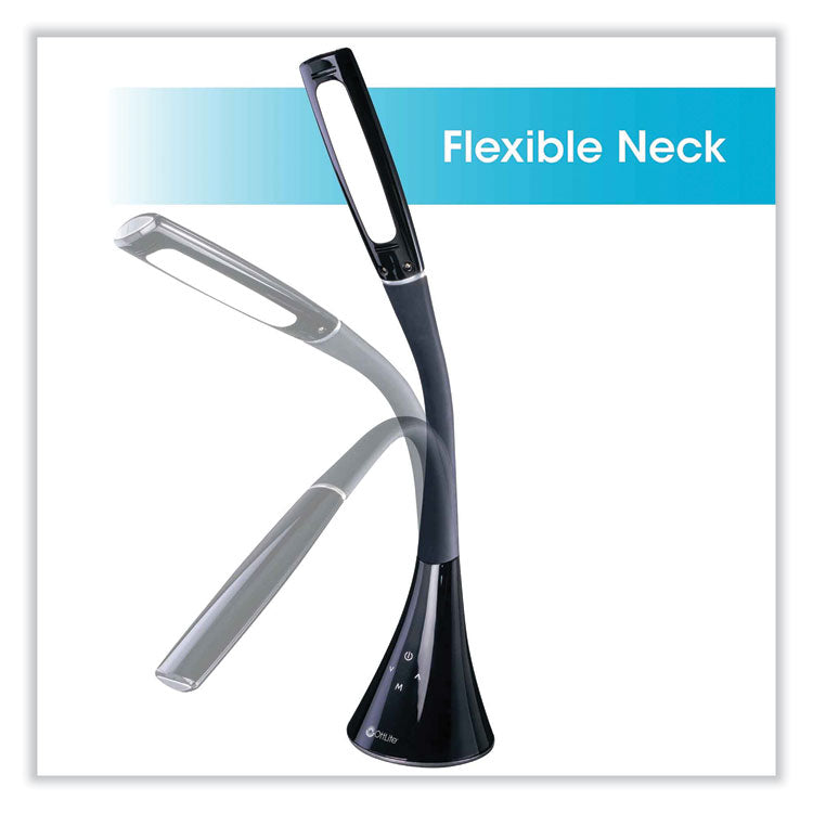 Wellness Series Swerve LED Desk Lamp, 23.25" High, Black