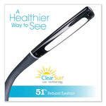 Wellness Series Swerve LED Desk Lamp, 23.25" High, Black