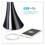 Wellness Series Swerve LED Desk Lamp, 23.25" High, Black