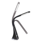 Wellness Series Recharge LED Desk Lamp, 10.75" to 18.75" High, Black