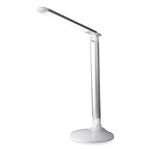 Wellness Series Command LED Desk Lamp with Voice Assistant, 17.75" to 29" High, Silver