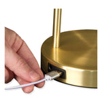 Wellness Series Direct LED Desk Lamp, 4" to 18" High, Brass