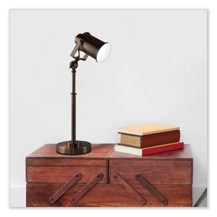 Wellness Series Restore LED Desk Lamp, 9" to 22", Rubbed Bronze