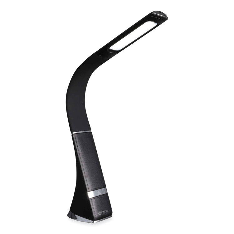 Wellness Series Recharge LED Desk Lamp, 10.75" to 18.75" High, Black