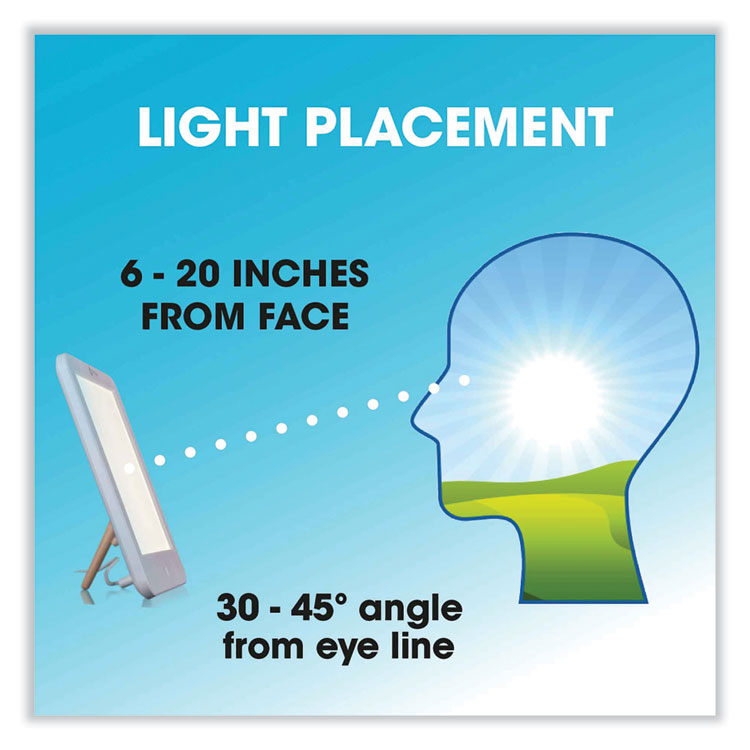 Wellness Series ClearSun LED Light Therapy Lamp, 7.88" High, White