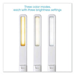 Wellness Series Slimline LED Desk Lamp, 5" to 20.25" High, White
