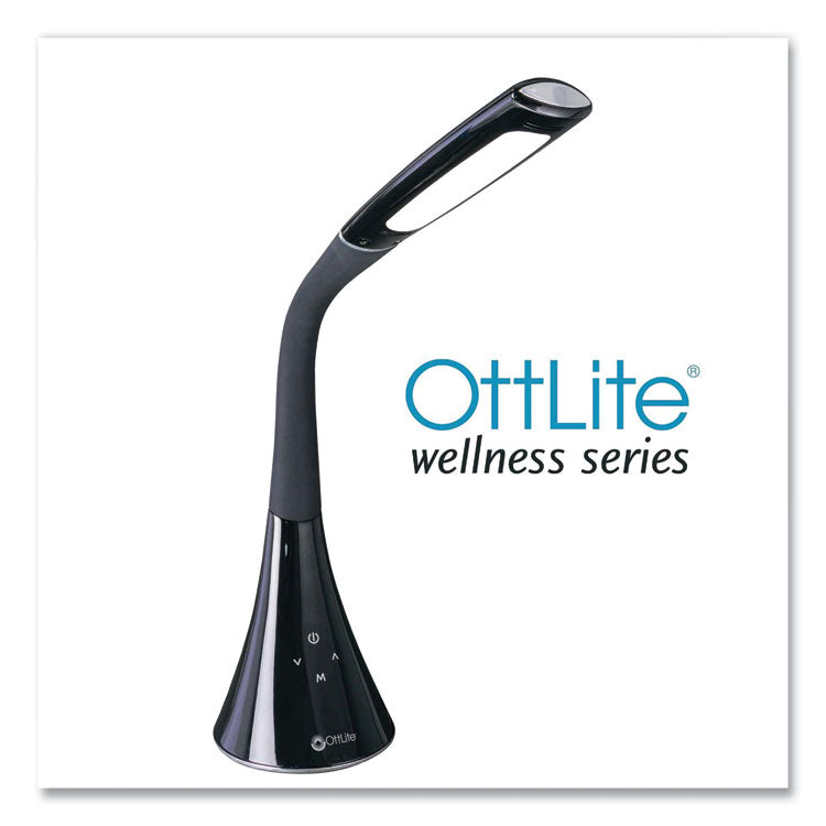 Wellness Series Swerve LED Desk Lamp, 23.25" High, Black