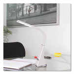 Wellness Series Recharge LED Desk Lamp, 10.75" to 18.75" High, White