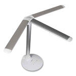 Wellness Series Command LED Desk Lamp with Voice Assistant, 17.75" to 29" High, Silver