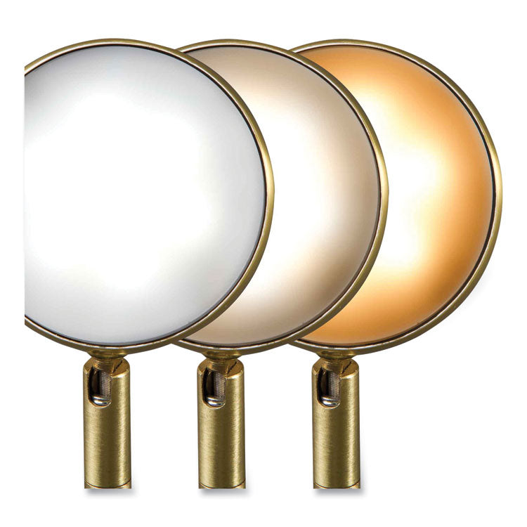 Wellness Series Direct LED Desk Lamp, 4" to 18" High, Brass