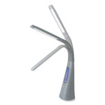Cool Breeze Fan Lamp, 15" to 26.5" High, Gray