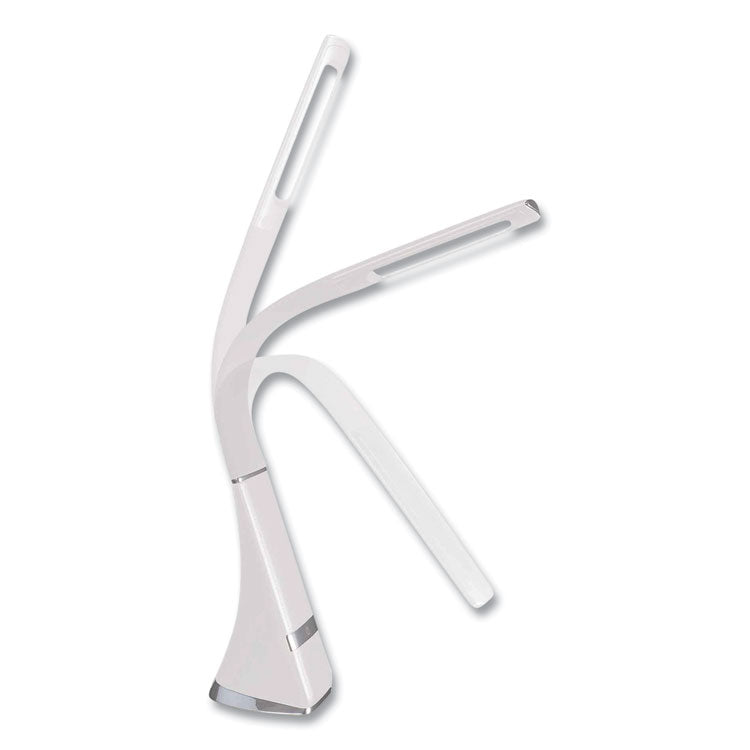 Wellness Series Recharge LED Desk Lamp, 10.75" to 18.75" High, White