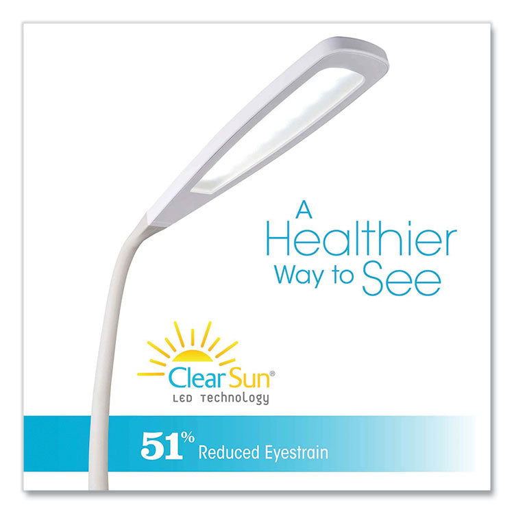 Wellness Series Flex LED Floor Lamp, 49" to 71" High, White