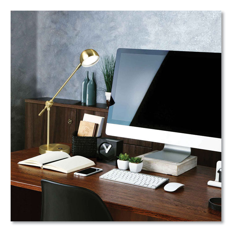 Wellness Series Direct LED Desk Lamp, 4" to 18" High, Brass