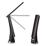 Wellness Series Rise LED Desk Lamp with Digital Display, 12" to 19" High, Black