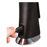 Wellness Series Rise LED Desk Lamp with Digital Display, 12" to 19" High, Black
