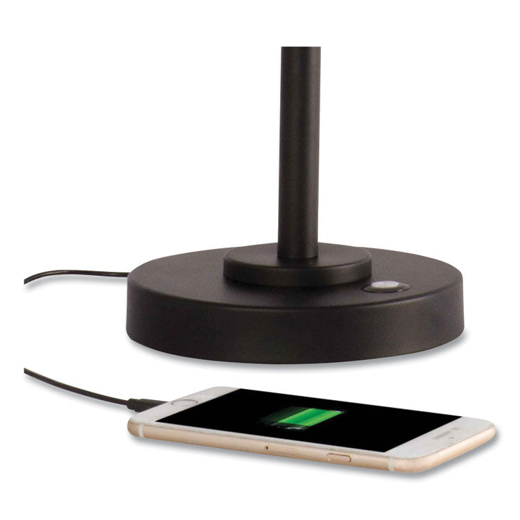 Wellness Series Balance LED Desk Lamp, 4" to 18" High, Black