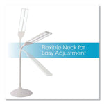Wellness Series Pivot LED Desk Lamp with Dual Shades, 13.25" to 26" High, White