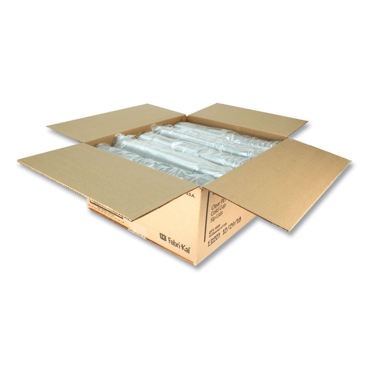 Greenware Cold Drink Lids, Sip Lid, Fits 12 oz to 24 oz Cold Cups, Plastic, Clear, 1,000/Carton