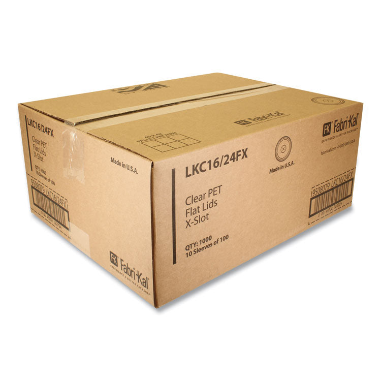 Greenware Cold Drink Lids, X-Slot, Fits 16 oz to 24 oz Cold Cups, Plastic, Clear, 1,000/Carton