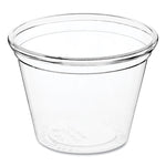 PLA Clear Cold Cups, 1 oz, Plastic, Clear, 3,000/Carton