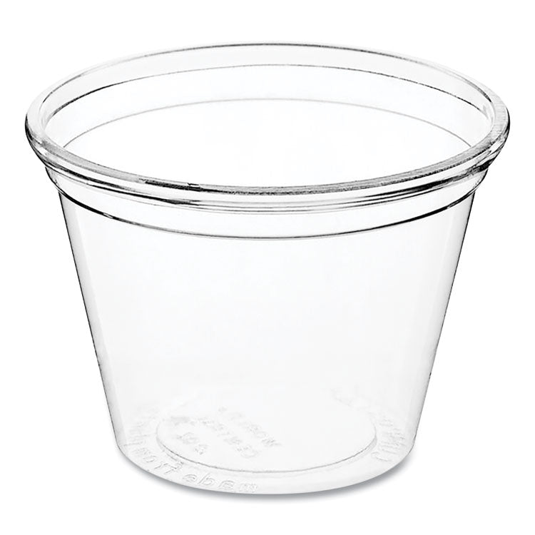 PLA Clear Cold Cups, 1 oz, Plastic, Clear, 3,000/Carton