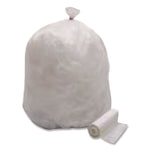 High Density Can Liners, 30 gal, 10 mic, 30" x 36", Natural, Interleaved Roll, 50 Bags/Roll, 10 Rolls/Carton