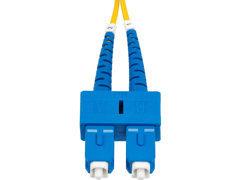 StarTech 3m (9.8ft) SC to SC (UPC) Duplex OS2 Single Mode Fiber Optic Cable, 9/125, Yellow (SMDOS2SCSC3M)