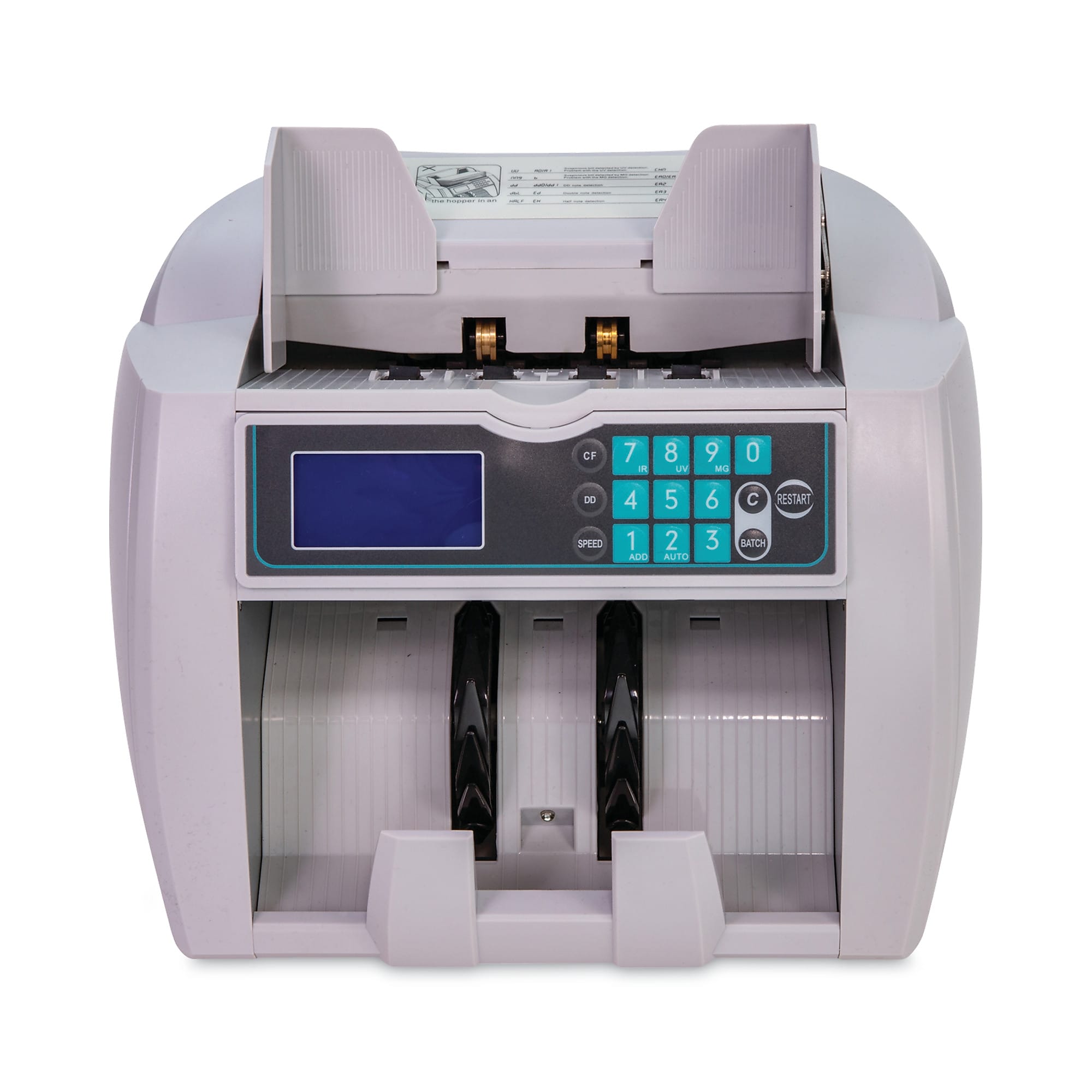 CONTROLTEK® Bill Counter, 1,900 Bills/min, 10 x 13.6 x 11.6, White