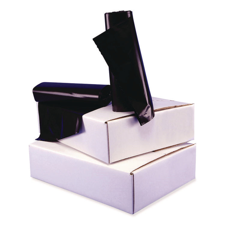 Low Density Can Liners, 33 gal, 1.1 mil, 33" x 39", Black, Interleaved Roll, 20 Bags/Roll, 5 Rolls/Carton
