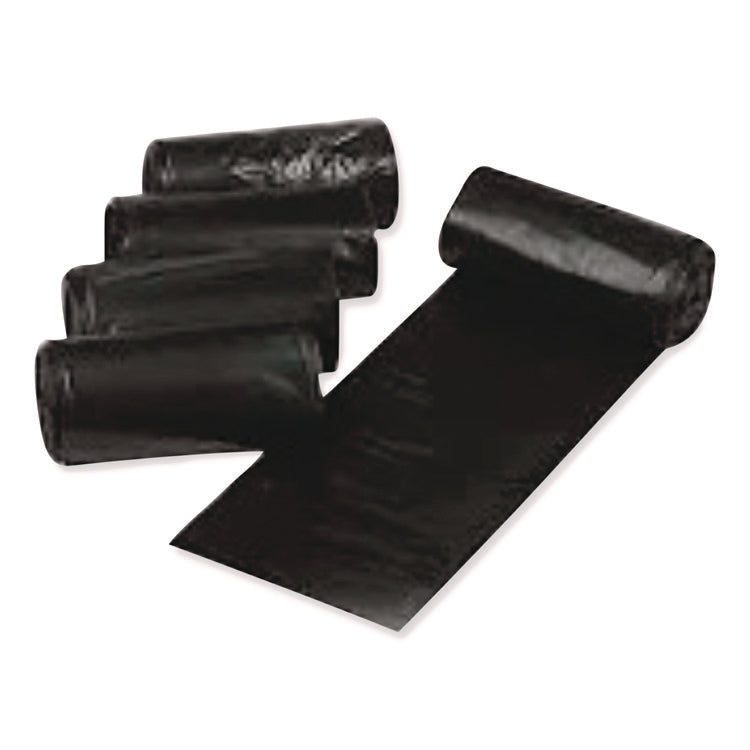 Low Density Can Liners, 45 gal, 1.1 mil, 40" x 46", Black, Interleaved Roll, 20 Bags/Roll, 5 Rolls/Carton