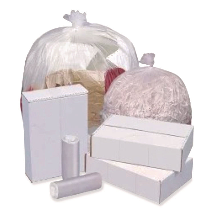 High Density Can Liners, 16 gal, 8 mic, 24" x 31", Natural, Interleaved Roll, 50 Bags/Roll, 20 Rolls/Carton