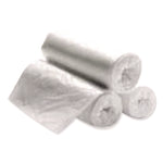High Density Can Liners, 30 gal, 10 mic, 30" x 36", Natural, Interleaved Roll, 50 Bags/Roll, 10 Rolls/Carton