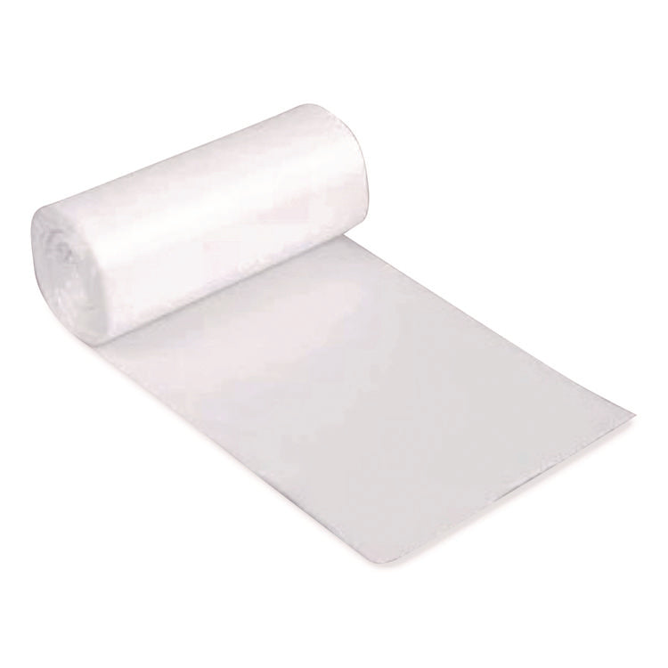 High Density Can Liners, 16 gal, 8 mic, 24" x 31", Natural, Interleaved Roll, 50 Bags/Roll, 20 Rolls/Carton