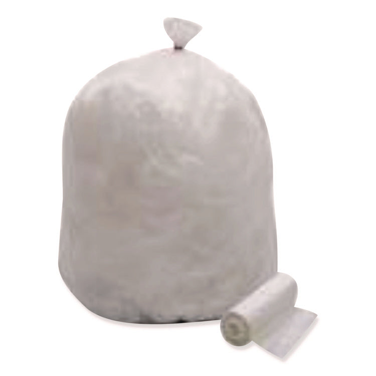 High Density Can Liners, 56 gal, 14 mic, 43" x 46", Natural, Interleaved Roll, 25 Bags/Roll, 8 Rolls/Carton