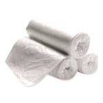 High Density Can Liners, 10 gal, 6 mic, 24" x 23", Natural, Interleaved Roll, 50 Bags/Roll, 20 Rolls/Carton