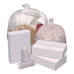 High Density Can Liners, 56 gal, 14 mic, 43" x 46", Natural, Interleaved Roll, 25 Bags/Roll, 8 Rolls/Carton