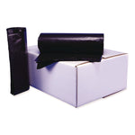 Low Density Can Liners, 60 gal, 1.5 mil, 38" x 58", Black, Interleaved Roll, 10 Bags/Roll, 10 Rolls/Carton