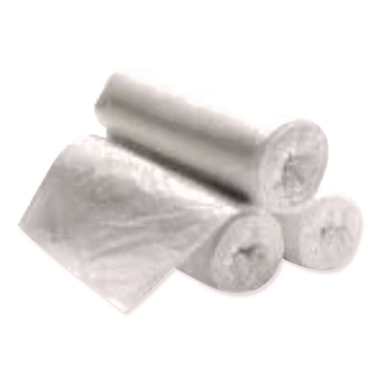 High Density Can Liners, 56 gal, 14 mic, 43" x 46", Natural, Interleaved Roll, 25 Bags/Roll, 8 Rolls/Carton