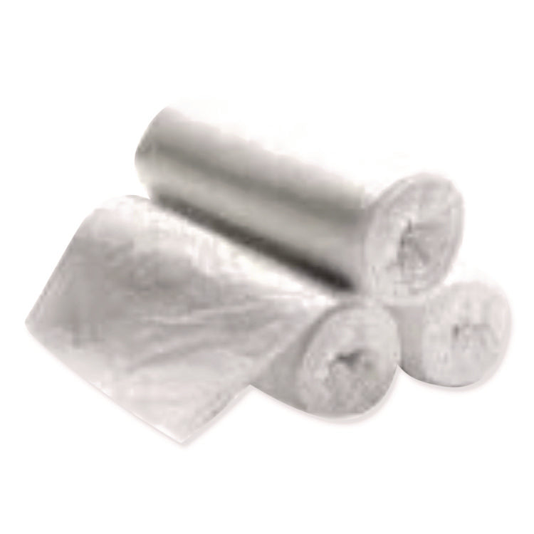 High Density Can Liners, 16 gal, 8 mic, 24" x 31", Natural, Interleaved Roll, 50 Bags/Roll, 20 Rolls/Carton