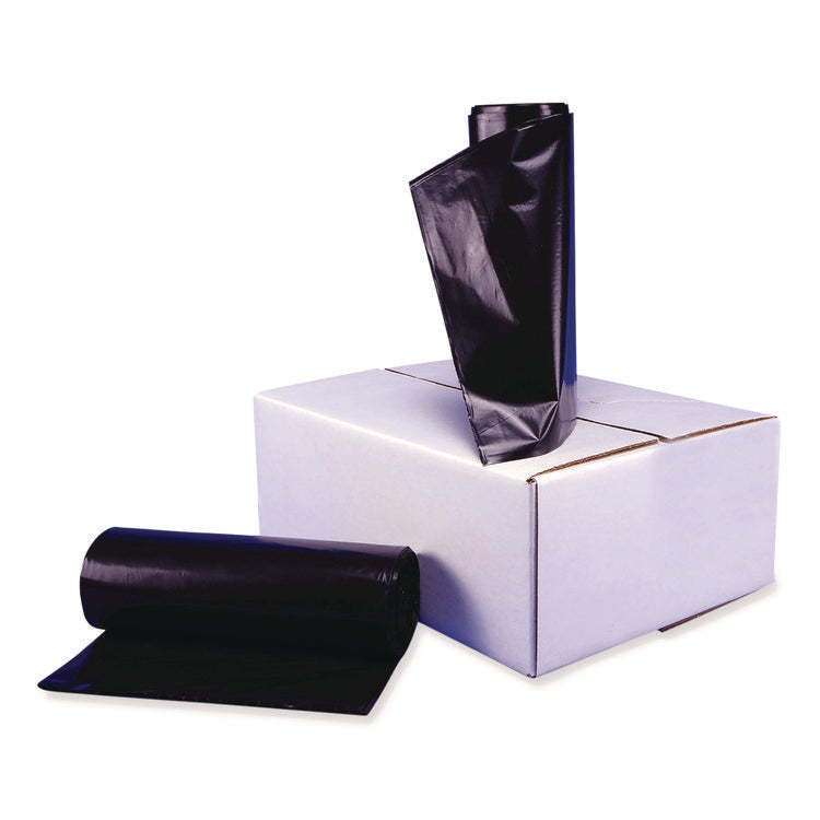 Low Density Can Liners, 45 gal, 1.1 mil, 40" x 46", Black, Interleaved Roll, 20 Bags/Roll, 5 Rolls/Carton