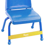 Kore Design Chair Fidget Latex Kick Bands, Yellow, 10/Pack (KD-KB1003)