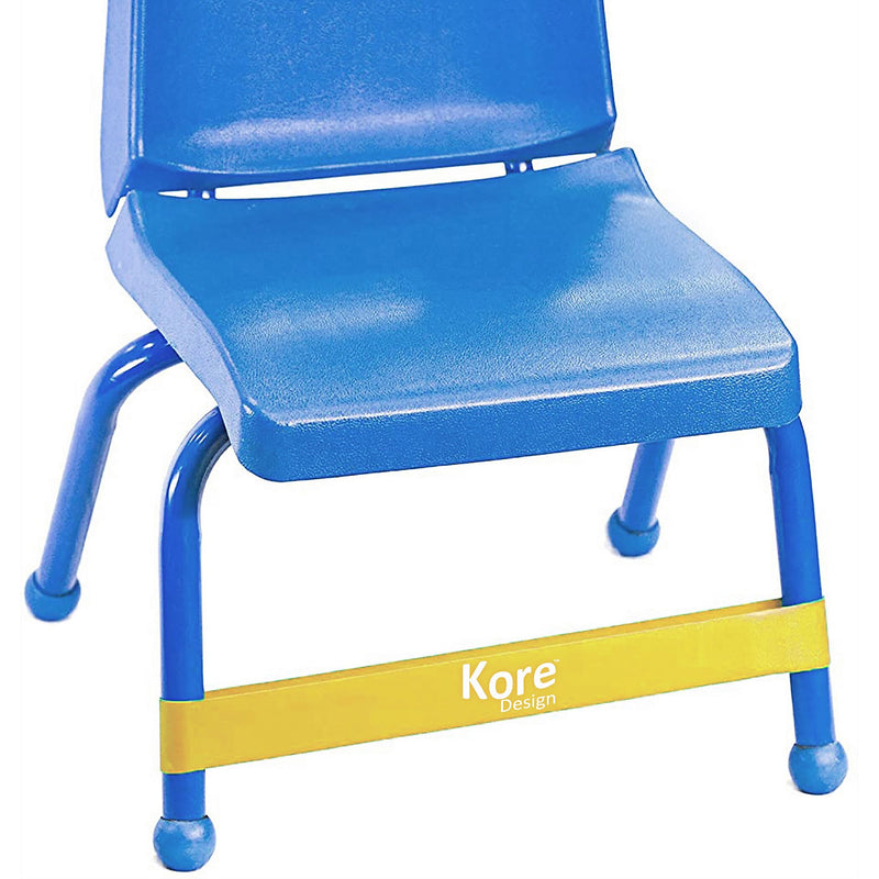 Kore Design Chair Fidget Latex Kick Bands, Yellow, 10/Pack (KD-KB1003)