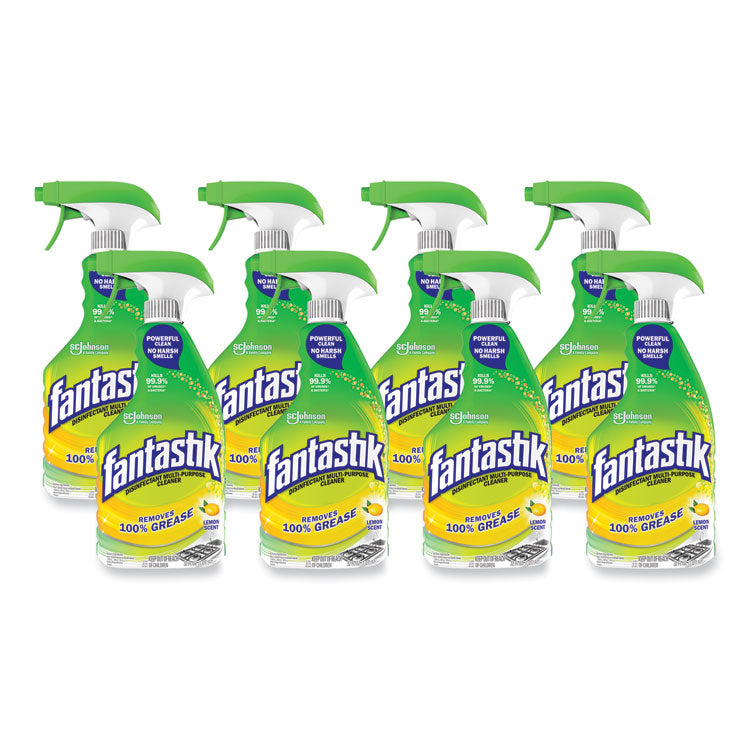 Disinfectant Multi-Purpose Cleaner Lemon Scent, 32 Oz Spray Bottle, 8/carton