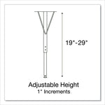 Height Adjustable Activity Table, Round, 60" x 19" to 29", Gray Granite Top, Black Legs, 4/Pallet