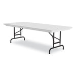 Adjustable Folding Tables, Rectangular, 72" x 30" x 22" to 32", Gray Granite Top, Black Legs, 4/Pallet